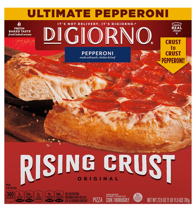 DIGIORNO Frozen Pizza - Frozen Pepperoni Pizza - 27.5 oz Rising Crust Pizza