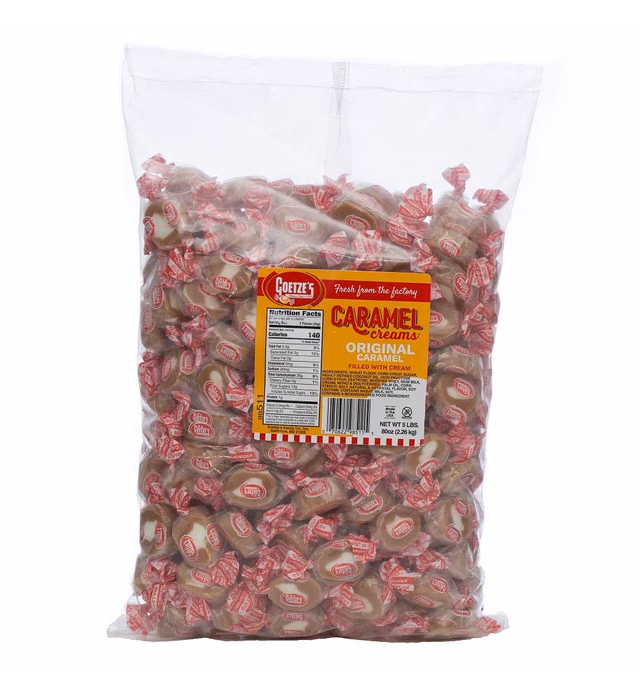 Goetze's Candy Vanilla Caramel Creams - 5 Pound Bag (80 Ounces) - Fresh from the Factory