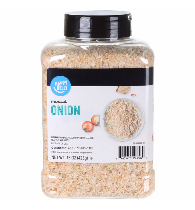 Amazon Brand - Happy Belly Onion Minced, 15 Ounce