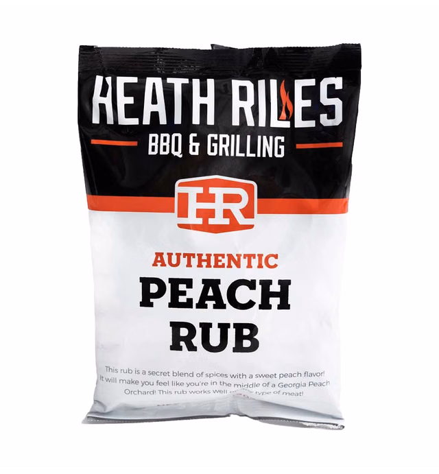 Heath Riles BBQ Rub, Peach Rub Seasoning, Champion Pitmaster Recipe, Shaker Spice Mix, 2 lb./32 oz.