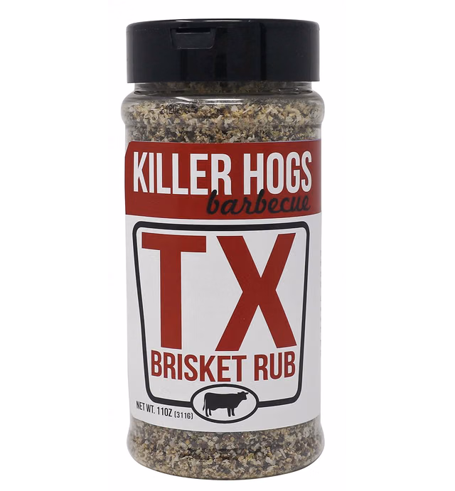 Killer Hogs BBQ TX Brisket Rub | Championship BBQ and Grill Seasoning for Texas Brisket | Great on Brisket, Ribs, Steaks, or Turkey | 16 Ounces by Volume (11oz by Net Weight)