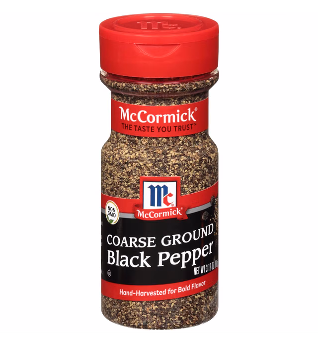 McCormick Coarse Ground Black Pepper, 3.12 Oz