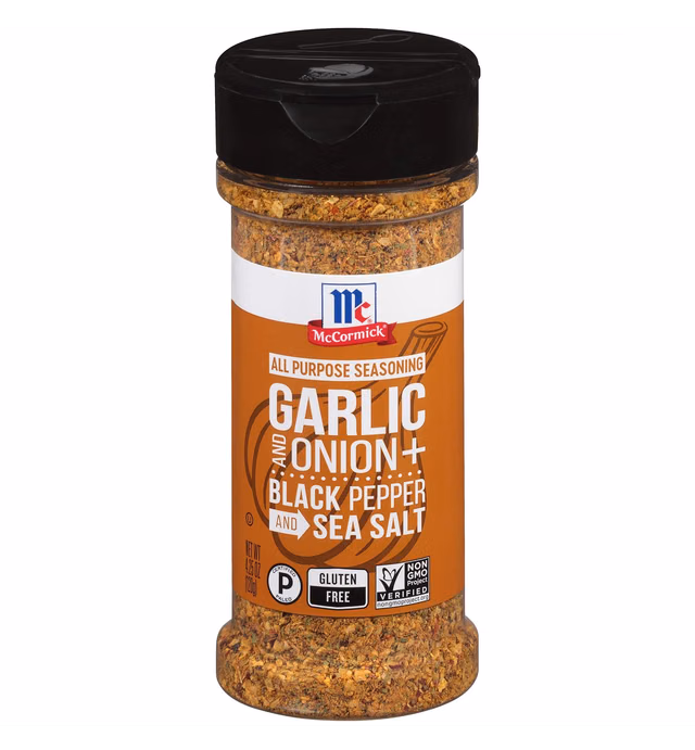 McCormick Garlic and Onion, Black Pepper and Sea Salt All Purpose Seasoning, 4.25 oz