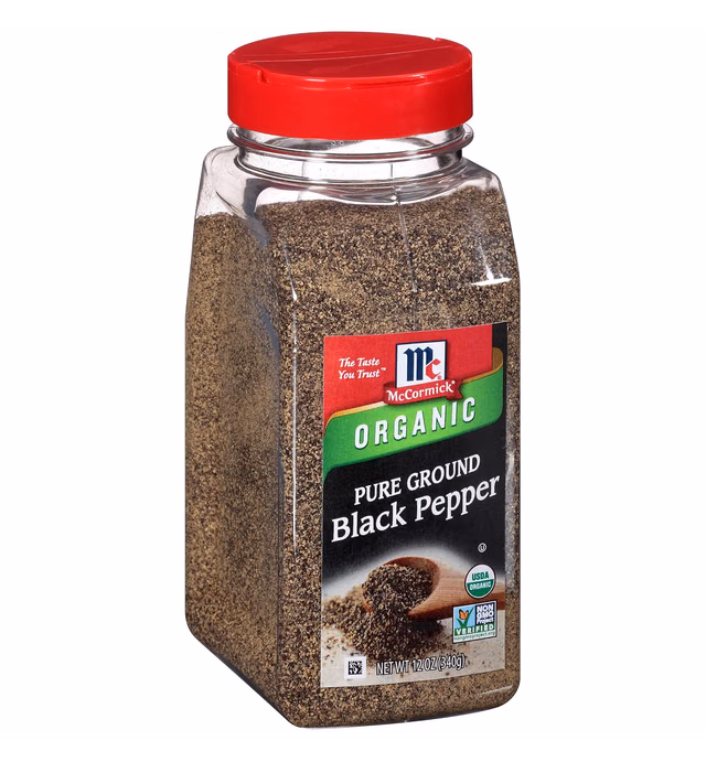 McCormick Organic Pure Ground Black Pepper, 12 oz