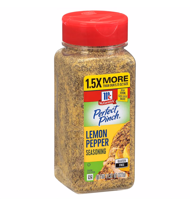 McCormick Perfect Pinch Lemon Pepper Seasoning, 11.37 oz (Packaging May Vary)
