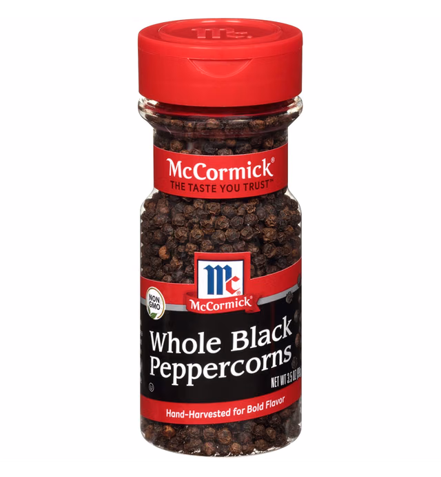 McCormick Whole Black Peppercorns, 3.5 Oz