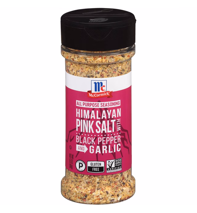McCormick, Himalayan Pink Salt with Black Pepper and Garlic All Purpose Seasoning, 6.5 Oz