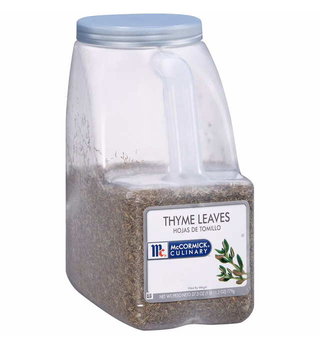 McCormick Culinary Thyme Leaves, 27.5 oz - One 27.5 Ounce Container of Dried Thyme Leaves, Perfect in Soups, Meat and Seafood Entrees and More