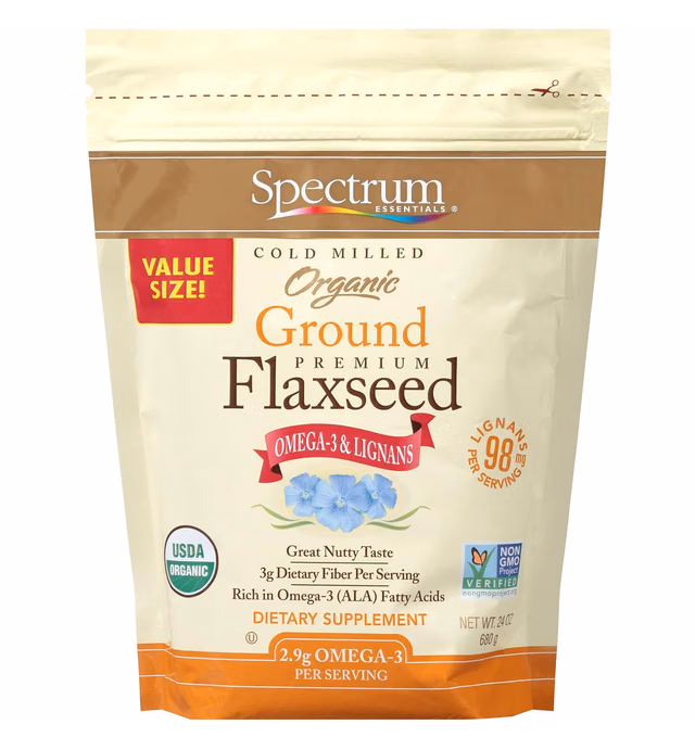 Spectrum Essentials Organic Ground Premium Flaxseed, 24 Oz