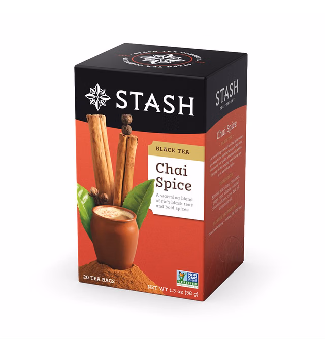 Stash Tea Chai Spice Black Tea, 6 Boxes with 20 Tea Bags Each (120 Tea Bags Total)