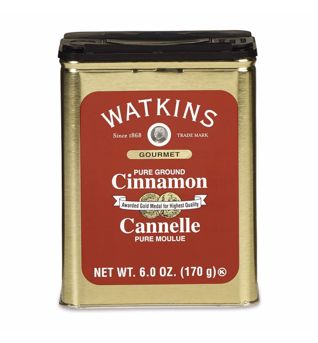 Watkins Gourmet Spice Tin, Pure Ground Cinnamon, 6 oz. Tin, 1-Count