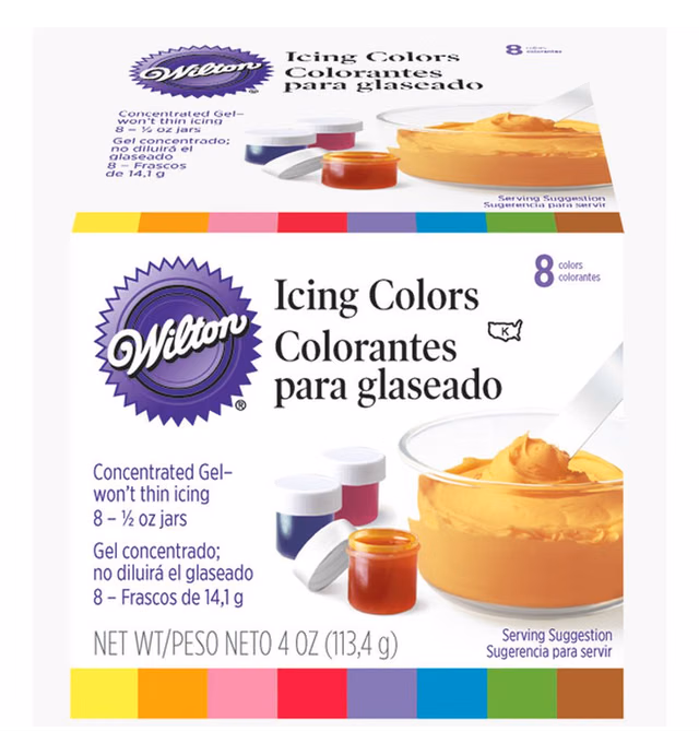 Wilton Icing Colors, 8-Count Icing Colors, (Packaging May vary)
