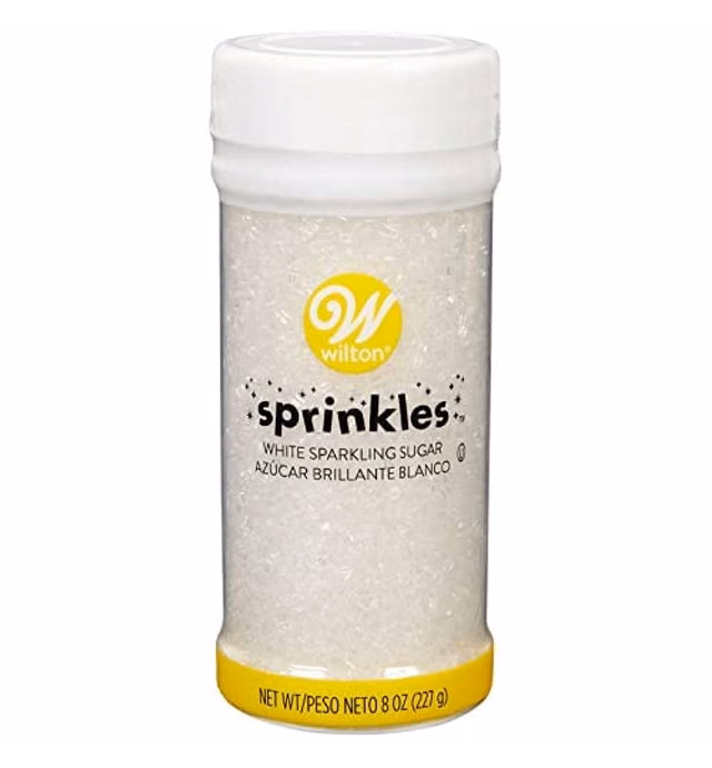 Wilton White Sparkling Sugar, 8 oz.