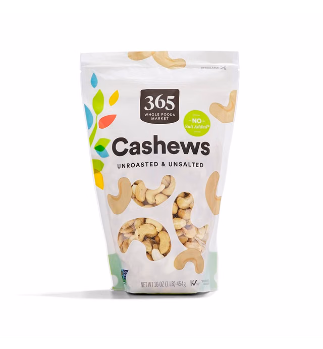 365 by Whole Foods Market, Raw Cashews, 16 Ounce