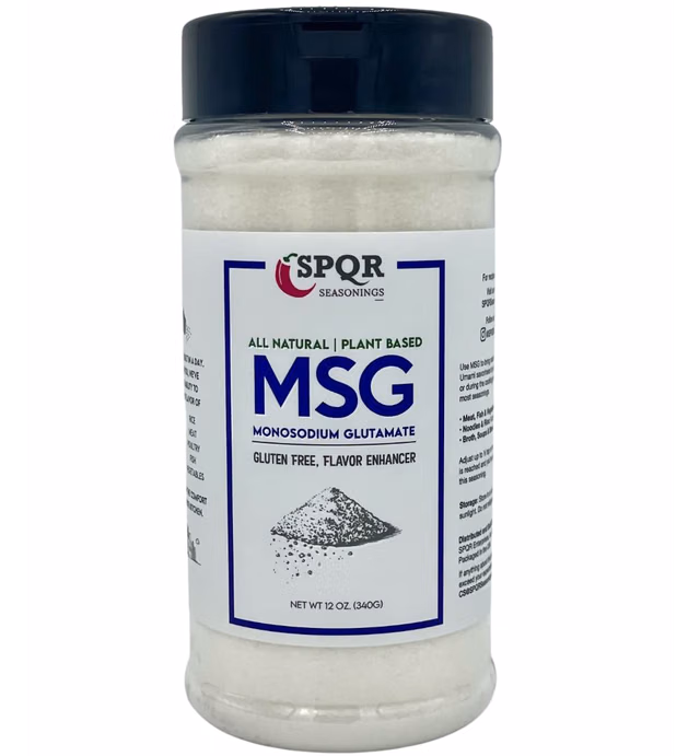 All Natural Plant Based MSG Seasoning Monosodium Glutamate XL 12 Ounce Bottle Gluten Free Restaurant Grade Flavor Enhancer by SPQR Seasonings