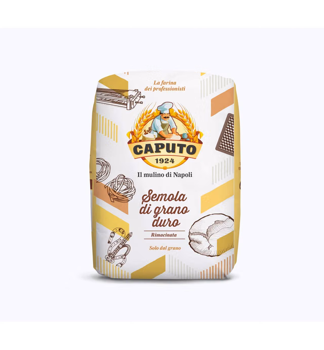 Caputo Antimo Di Grano Duro Rimacinata Semolina Flour - All Natural Dough for Fresh Pasta, 2.2 lb