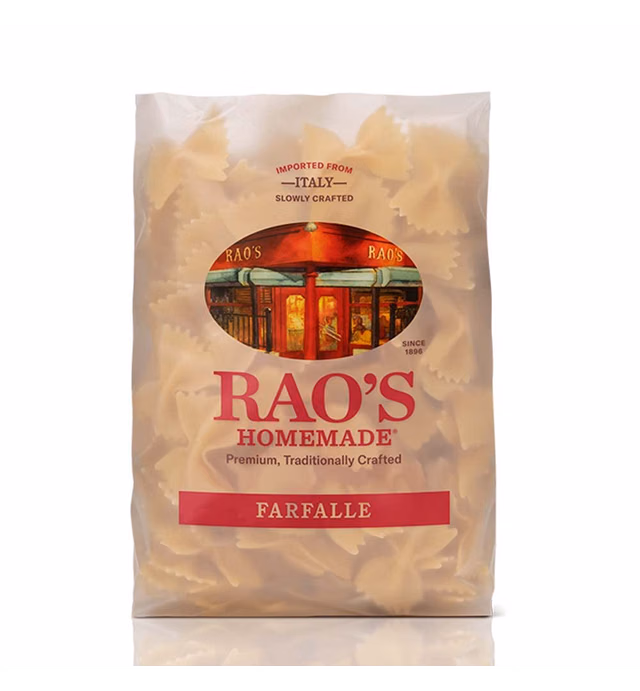Rao's Homemade Farfalle Pasta, 16oz, Traditionally Crafted, Premium Quality, From Durum Semolina Flour, Imported from Italy, 1 Pound (Pack of 1)
