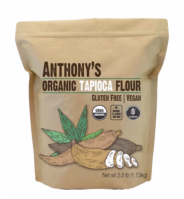 Anthony's Organic Tapioca Flour Starch, 2.5 lb, Gluten Free & Non GMO