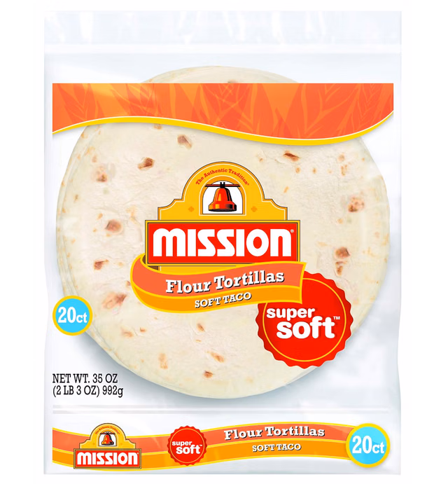 Mission Soft Taco Flour Tortillas, Small Size, 20 Count, Trans Fat Free
