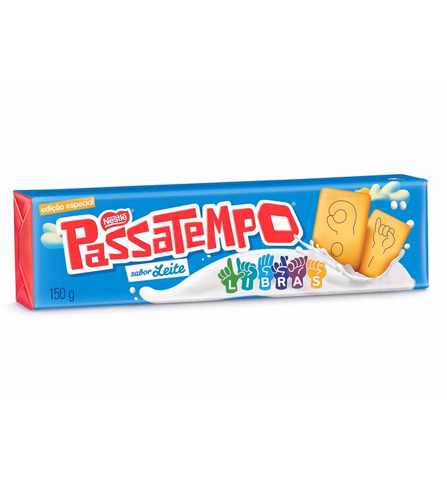 PASSATEMPO Brazilian Milk Biscuit Nestle 150 Grams (5.29 Ounce)