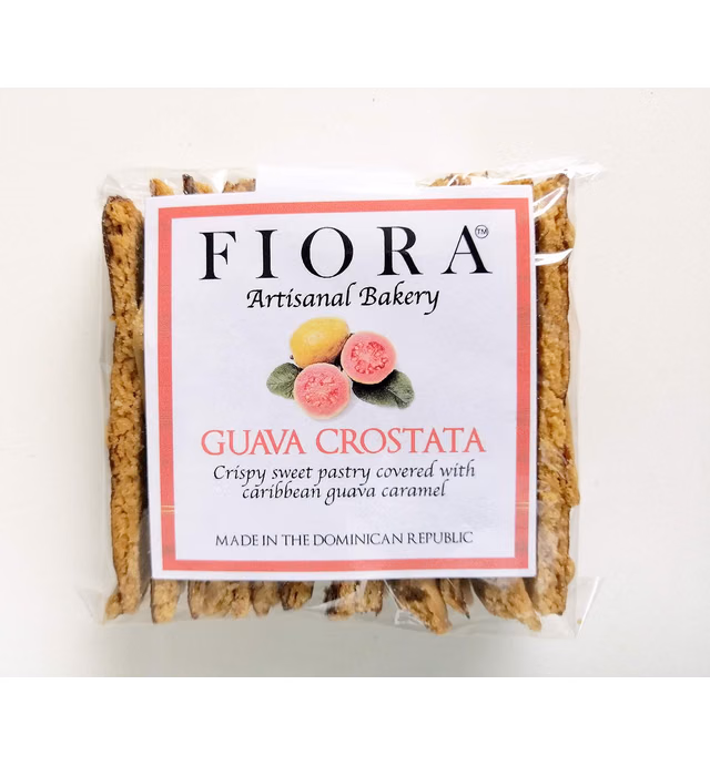 Fiora Crispy Guava Crostata ( Crispy sweet pastry covered with Caribbean Guava Caramel ) 70 g (Box with 10 individual packs)