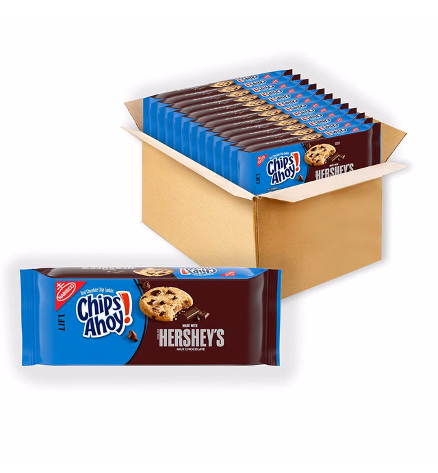 CHIPS AHOY! Hershey's Milk Chocolate Chip Cookies, 12-9.5 oz Packs