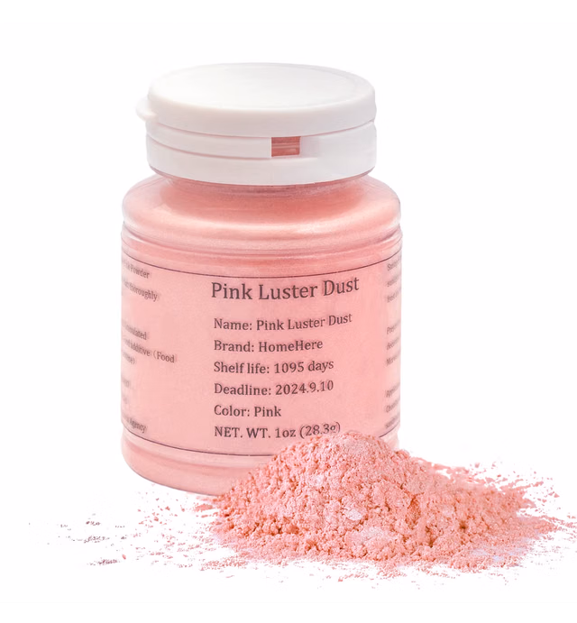 HomeHere Pink Luster Powder Dust Edible Cake Pink dust, 1oz