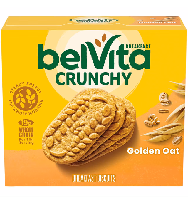 belVita Golden Oat Breakfast Biscuits, 5 Packs (4 Biscuits Per Pack)