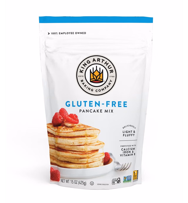 King Arthur, Gluten Free Classic Pancake Mix, Certified Gluten-Free, Non-GMO Project Verified, Certified Kosher, 15 Ounces (Pack of 6, Packaging May Vary)