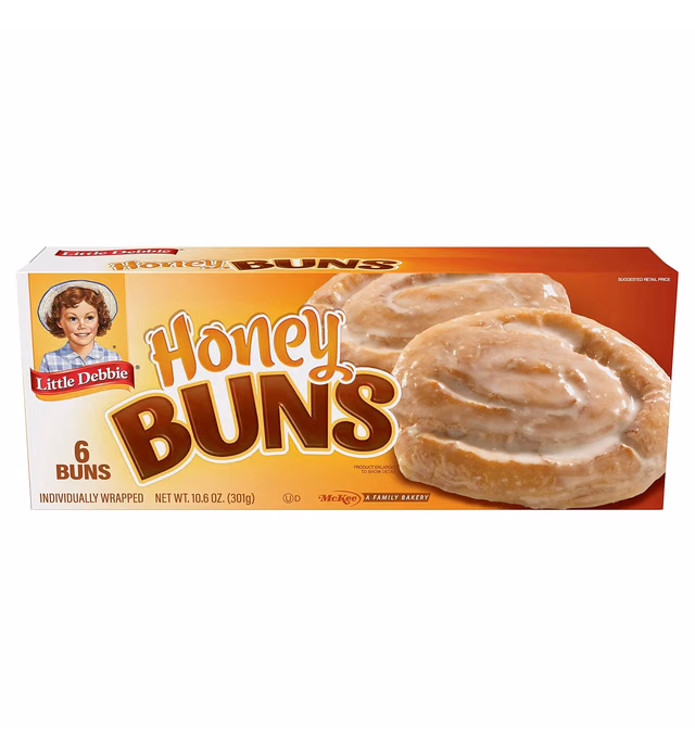 Little Debbie Honey Buns, 6 Individually Wrapped Pastries, 10.6 oz Box, Pack of 0ne (1)