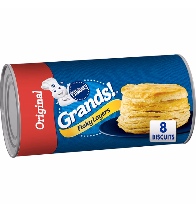 Pillsbury Grands! Flaky Layers, Original Refrigerated Biscuit Dough, 8 ct., 16.3 oz.