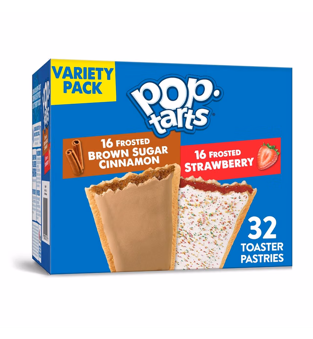Pop-Tarts Toaster Pastries, Breakfast Foods, Kids Snacks, Variety Pack (32 Pop-Tarts)