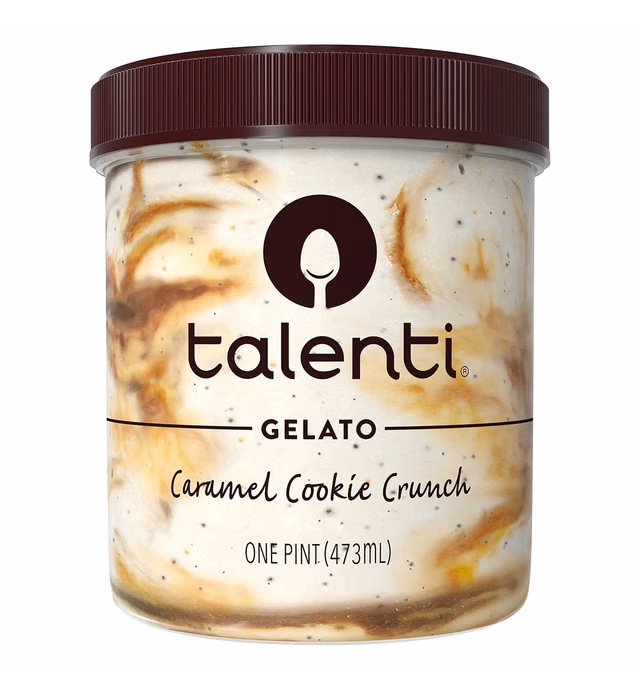 Talenti Gelato For a Delicious Frozen Dessert Caramel Cookie Crunch Made with Ingredients 1 pint