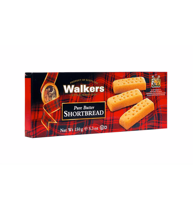 Walker's Shortbread Fingers Shortbread Cookies, Pure Butter Shortbread Cookies, 5.3 Ounce Box