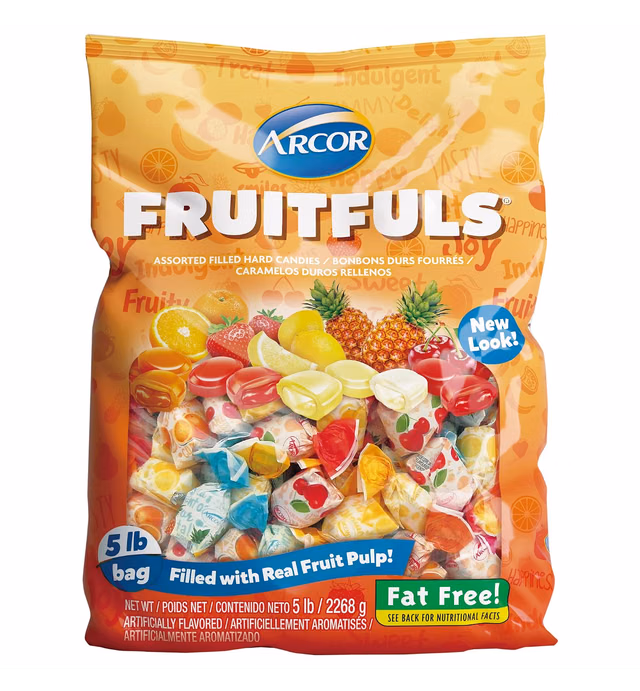 Arcor Assorted Candies, Fruit Filled, 5-Lb Bag