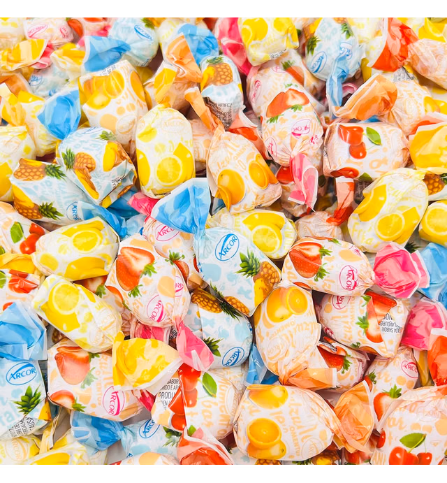 LaetaFood Arcor Fruit Filled Assorted Bon Bons Hard Candy, Bulk (2 Pound Bag)
