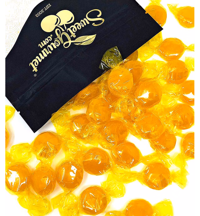 SweetGourmet Butterscotch Buttons | Arcor Premium Bulk Wrapped Hard Candy | 2 Pounds
