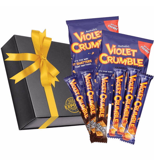 Violet Crumble 50gm Gift Pack Honeycomb Chocolate Bar(Pack of 8)