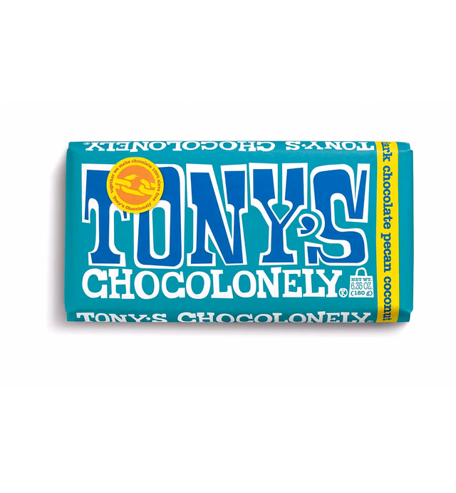 Tony's Chocolonely 51% Dark Chocolate Pecan Coconut Bar, 6.35 OZ