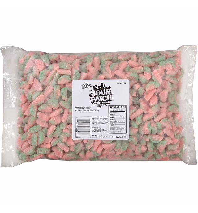 SOUR PATCH KIDS Watermelon Soft & Chewy Candy, 80 oz Bag