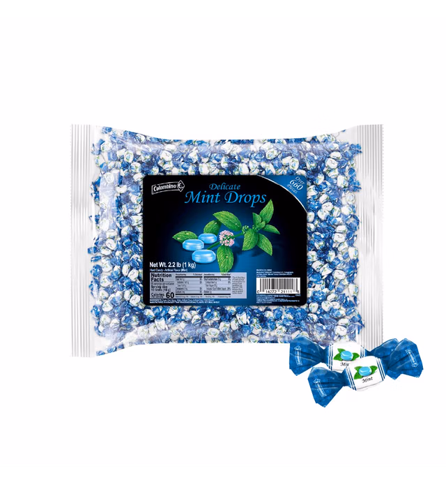 Colombina Breath Mints Delicate Drops - Over 660 Individually Wrapped Breath Savers Mini Mints in Bulk Bag for Long-Lasting Freshness and Convenience (2.2 lbs)