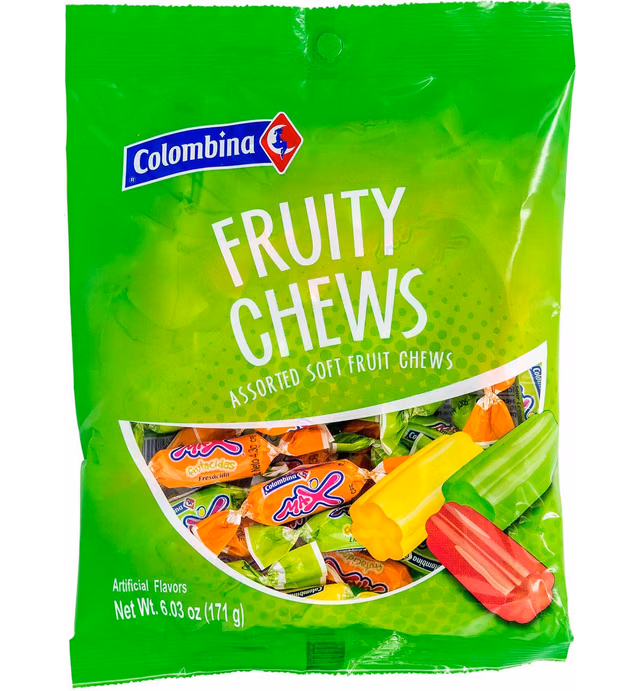 Colombina Fruity Chews, 6.3 oz (Pack of 12)
