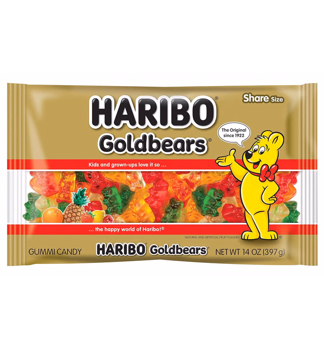 Haribo Gummi Candy, Goldbears, 14 Ounce