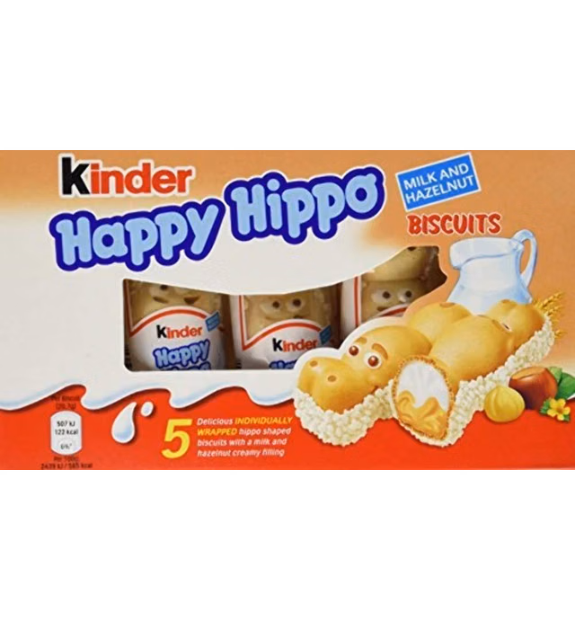 Kinder Happy Hippo - Hazelnut, CASE, 10x(20.7g x 5) 50 pcs