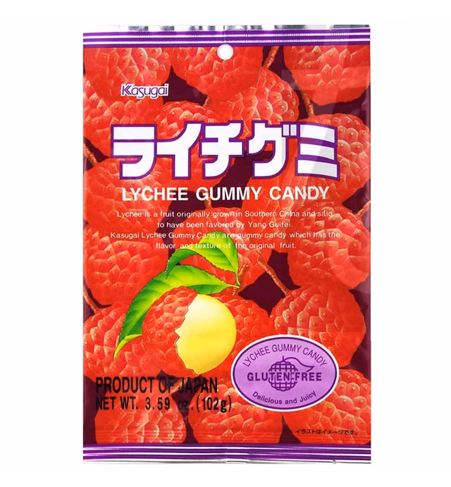 Kasugai Gummy Candy, Lychee, 3.59 Ounce