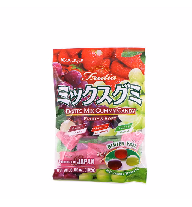 Kasugai Mix Gummy Candy 3.59oz (6 Pack)