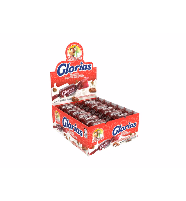 Glorias Pecan 30g Family Display pack w/20 pieces Las Sevillanas