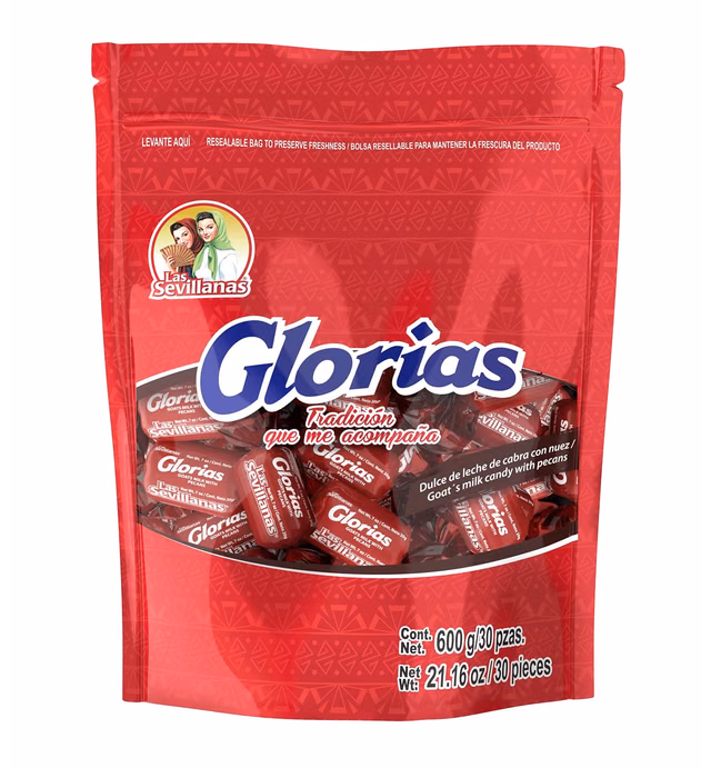 Las Sevillanas Glorias Goat Milk & Pecan Candy (30 in a Pack), 21.16 oz