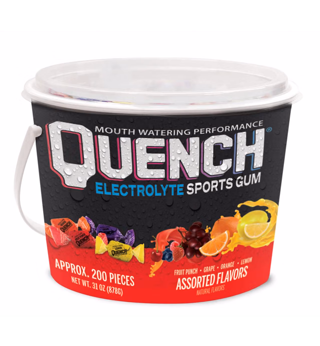 Quench Gum Bucket, New Variety Fruit 200, 200 pieces