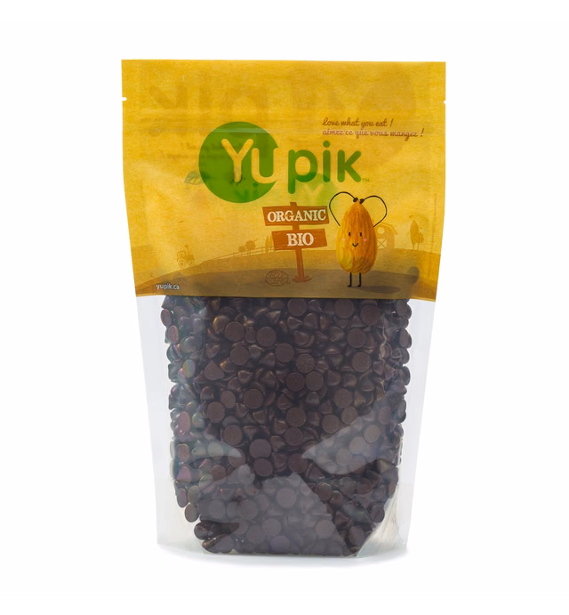 Yupik 70% Dark Chocolate, Organic Vegan Chips, 2.2 lb